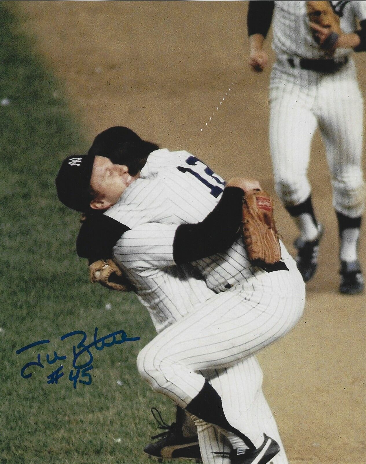 Signed 8x10 JIM BEATTIE New York Yankees Autographed Photo Poster painting - COA