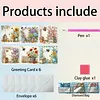 6Pcs Diamond Painting Flower Greeting Card with Envelopes for Beginner Adult Holiday Gifts