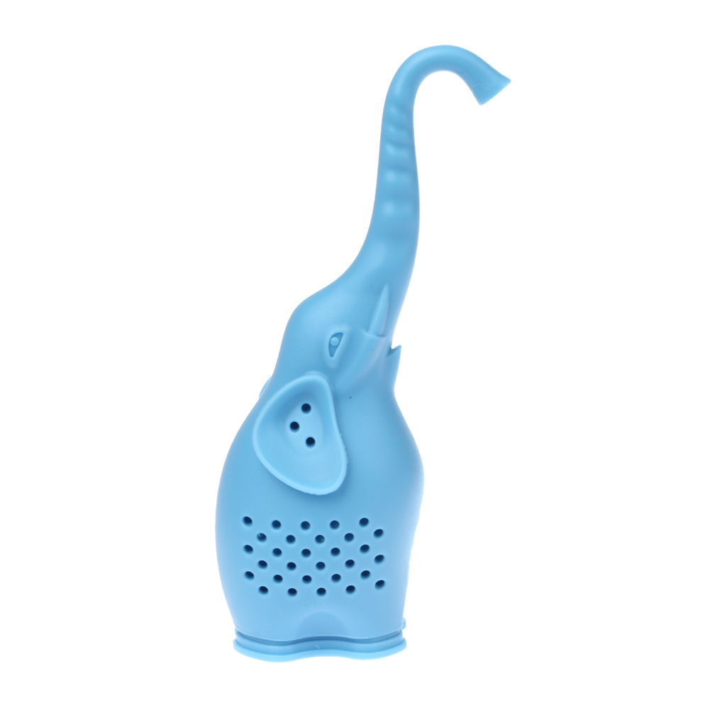 

Silicone Elephant Shape Mug Cup Loose Leaf Herb Spiece Filter Tea Infuser, Blue, 501 Original