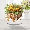 (US Local)Flower Double Sided Effect Table Top Diamond Painting Desktop Ornaments Kit (Christmas)