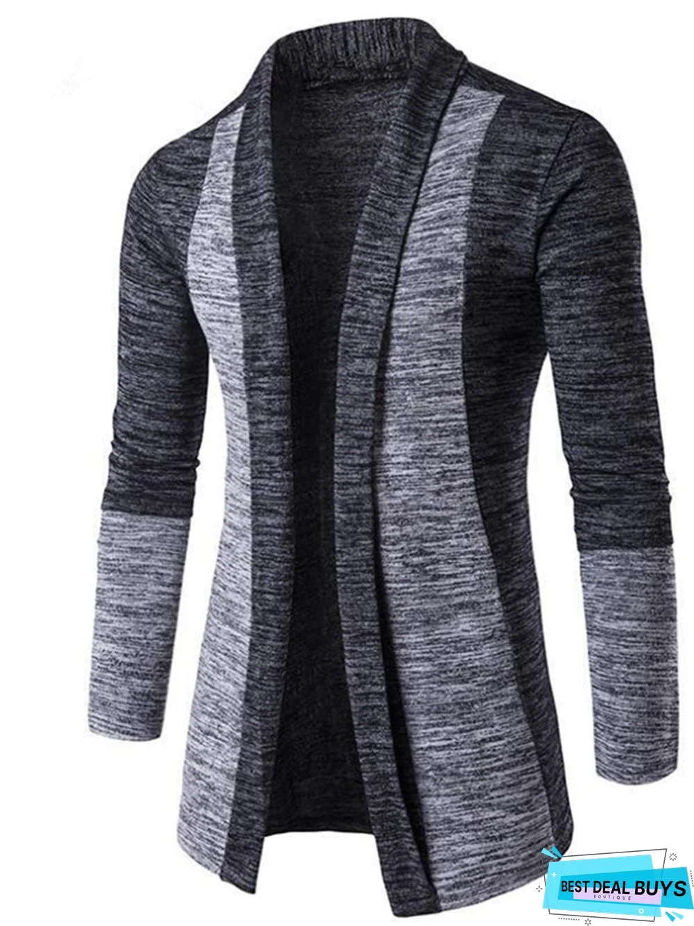 Men's Panels Contrast Knit Sweater Cardigan