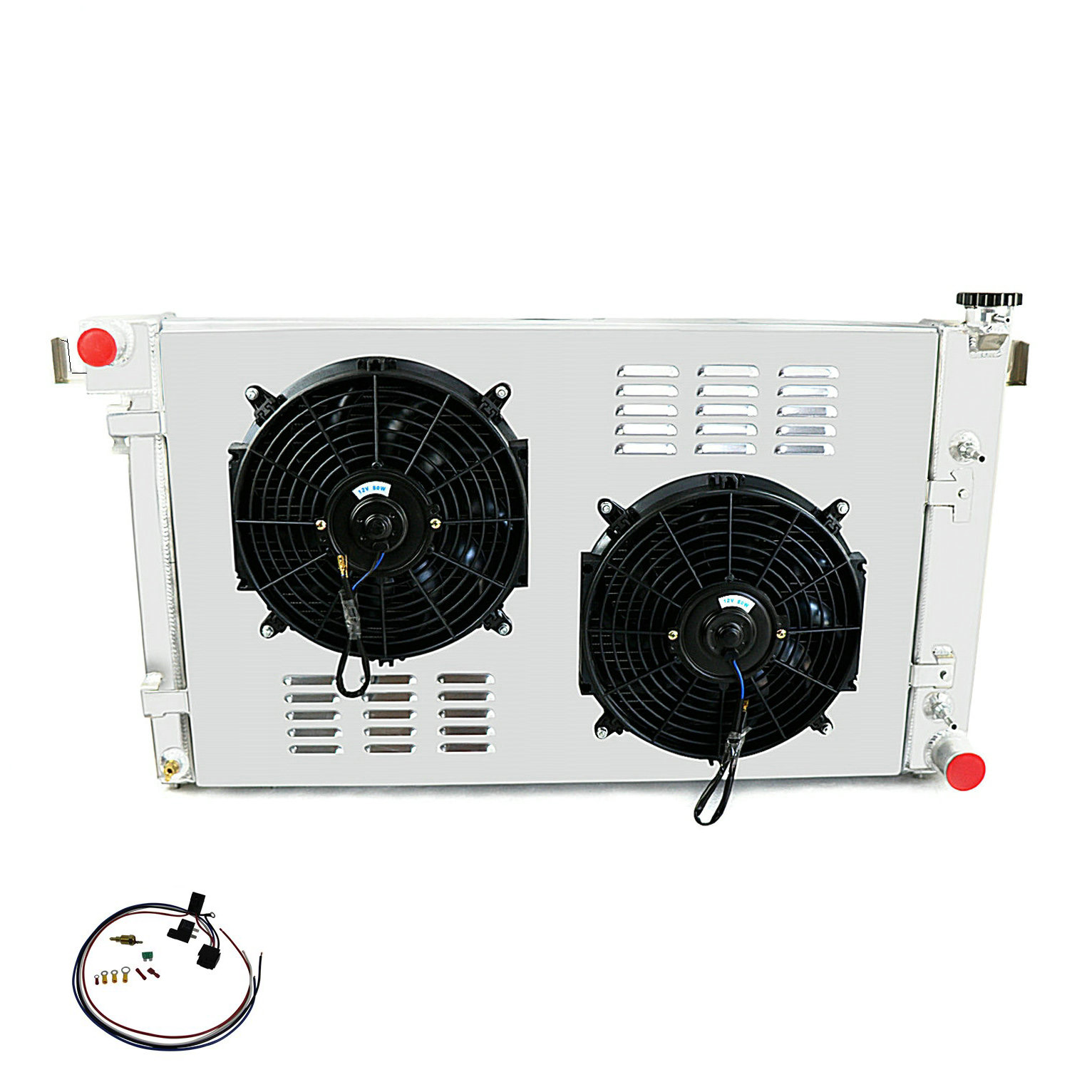 Alloyworks 3 Rows Aluminum Radiator with Shroud Fans and Relay For 1998 ...