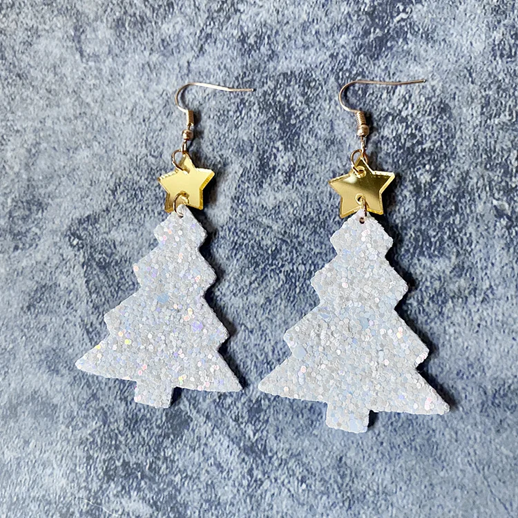 VChics Women's Shiny Christmas Tree Fashion Earrings