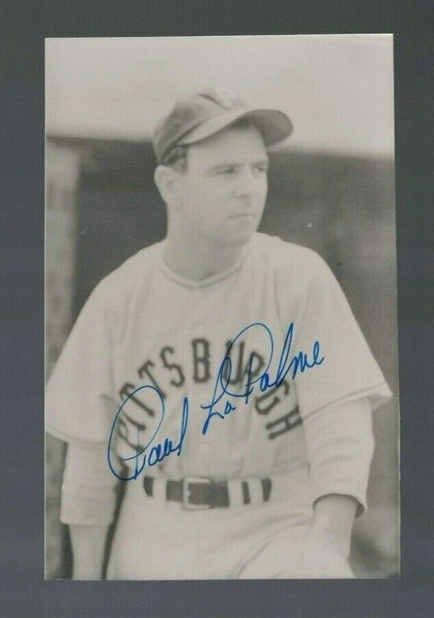 Paul LaPalme Pittsburgh Pirates Signed 3 1/2 x 5 1/2