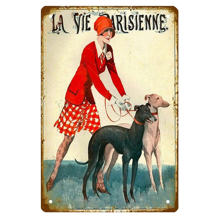 La Vie Parisienne - Vintage Tin Signs/Wooden Signs - 7.9x11.8in & 11.8x15.7in