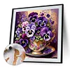 (US Only)Paint By Numbers Kit On Canvas DIY Oil Art Phalaenopsis Picture Decor40x40cm
