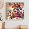 Snow Girl - Diamond Painting - Partial Special Shaped Drill(Canvas|30*30cm)