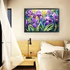 (Big Size)Iris - 11CT Stamped Cross Stitch - 60*40cm - Flower