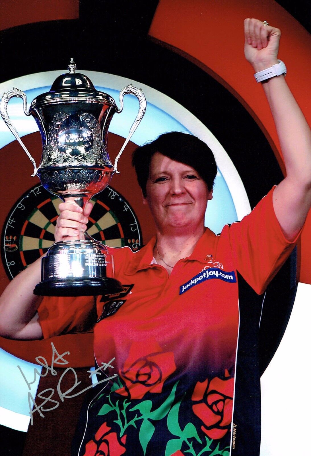 Lisa ASHTON Signed 12x8 Autograph Photo Poster painting 5 AFTAL COA Darts Player BDO