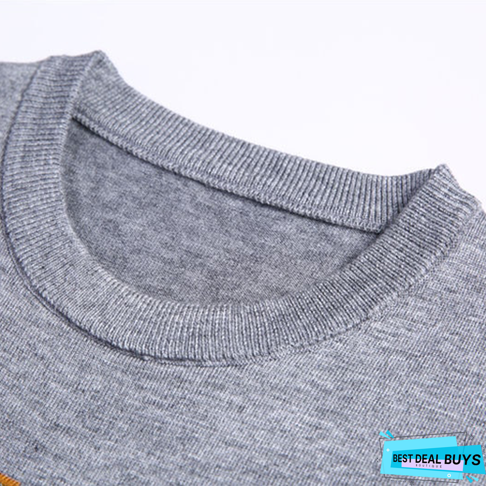 Wool Sweater Men Brand Clothing Slim Warm Sweaters O-Neck Pullover