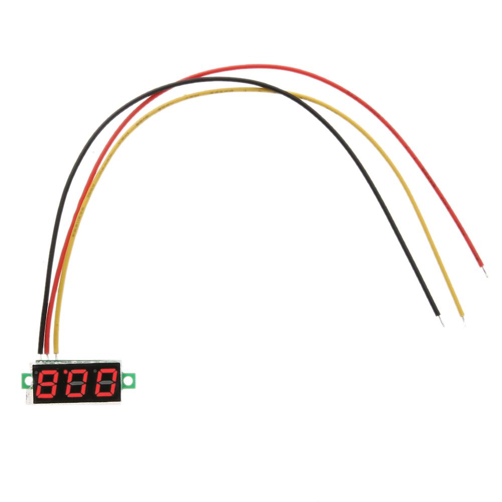 

0.28in Mini DC 0- 100V 3-Wire Voltmeter LED Display Digital Panel Meter, Red, 501 Original