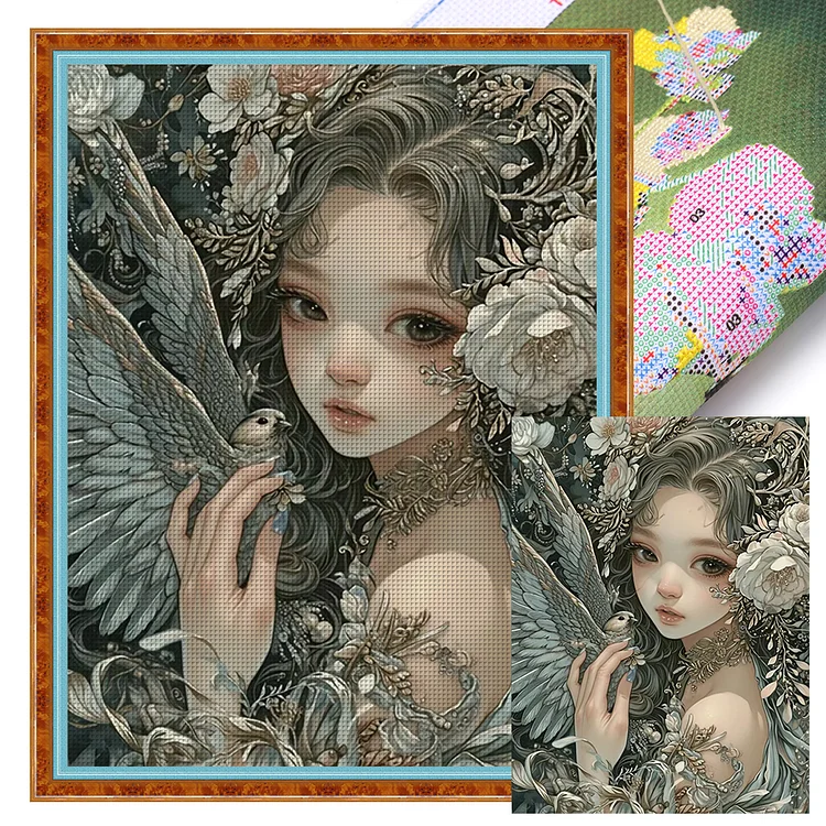 The Delicate Flower Fairy 11CT Stamped Cross Stitch 45*60CM