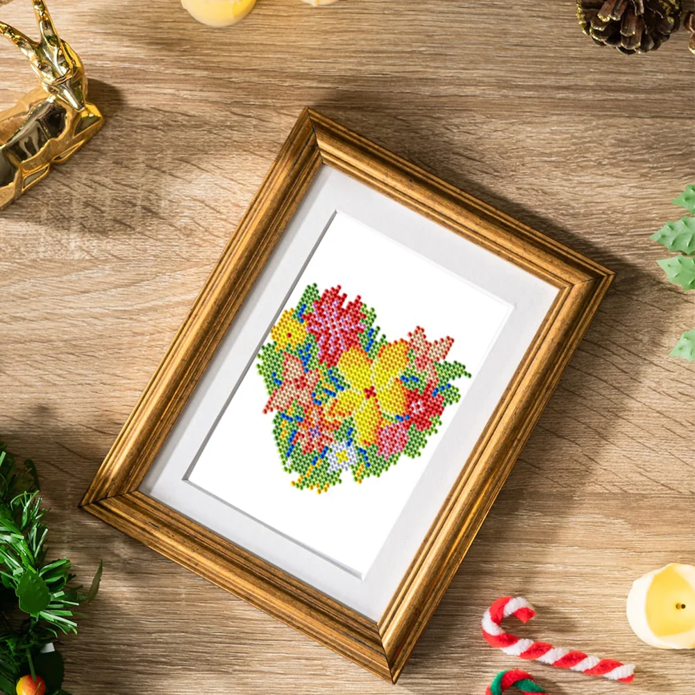 12pcs Birthday DIY Mini Round Diamond Painting Set Table Decor No Frame 15x18cm