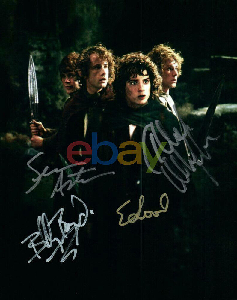 Lord of Ring Cast Sean Astin Wood +2 autographed 8x10 Photo Poster painting signed reprint