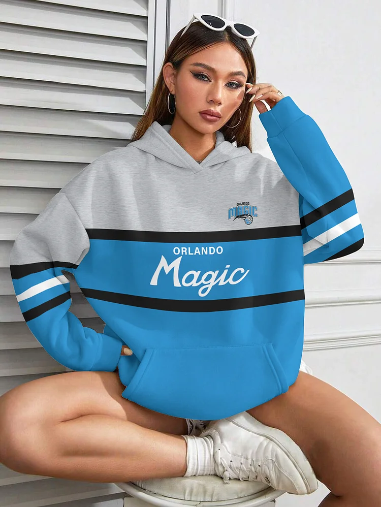 Orlando Magic Printed Hooded Pocket Pullover Hoodie