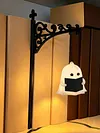 Ghost Bookshelf Lantern Hidden Metal Clip Warm Amber Light USB Rechargeable