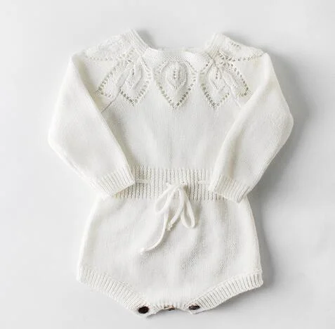 2019 Baby Knitted Clothes Spring Knitting Baby Rompers Girl Clothes Baby Girl Romper Boys Jumpsuit Overall Infant Baby Clothes