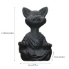 Statue de m&eacute;ditation de yoga chat heureux