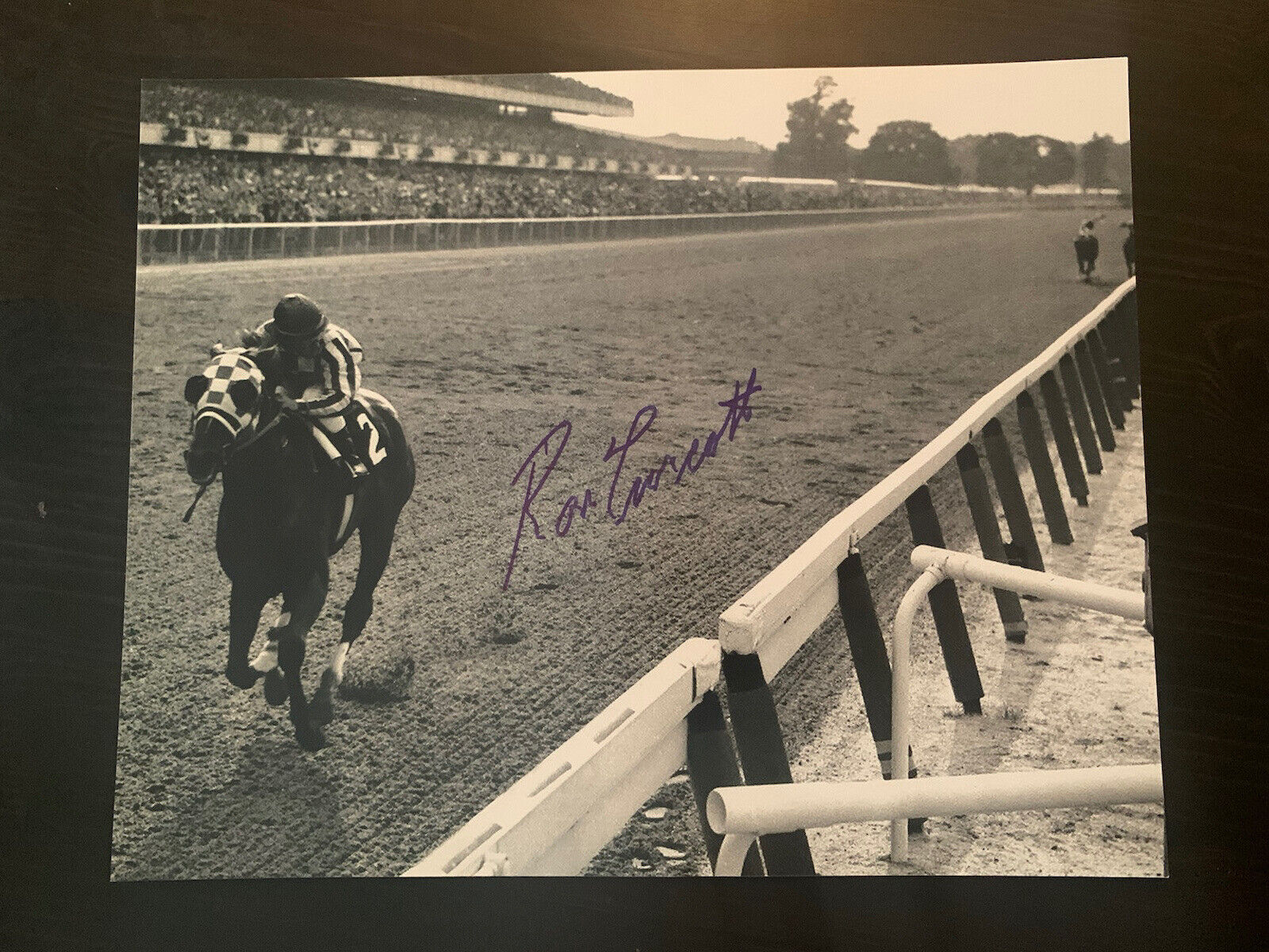 RON TURCOTTE signed 8 x 10 Photo Poster painting SECRETARIAT Horse Racing 1973 Triple Crown