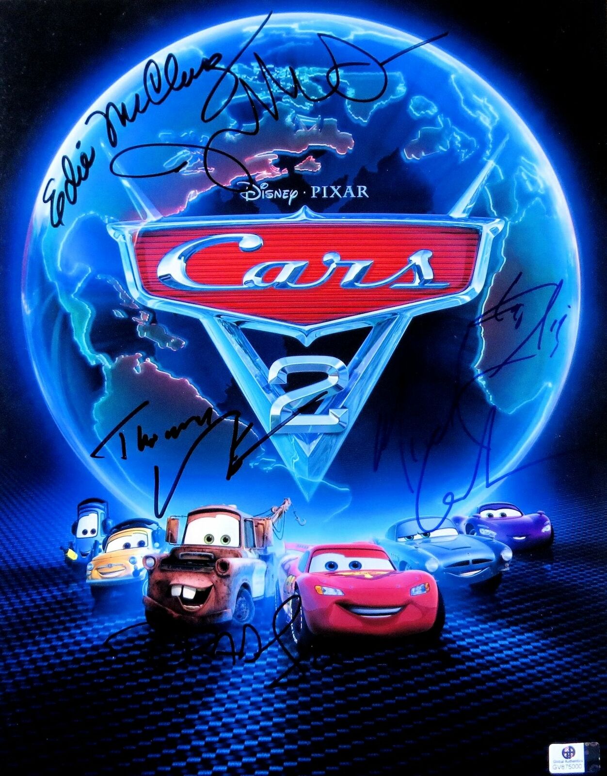 Cars 2 Multi Signed Autographed 11X14 Photo Poster painting Mantegna McClurg GV875000