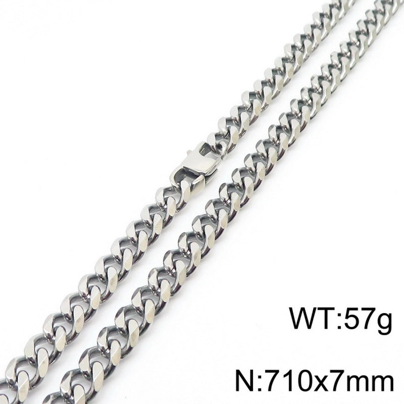 Minimalist Solid Color Titanium Steel Chain Unisex Necklace