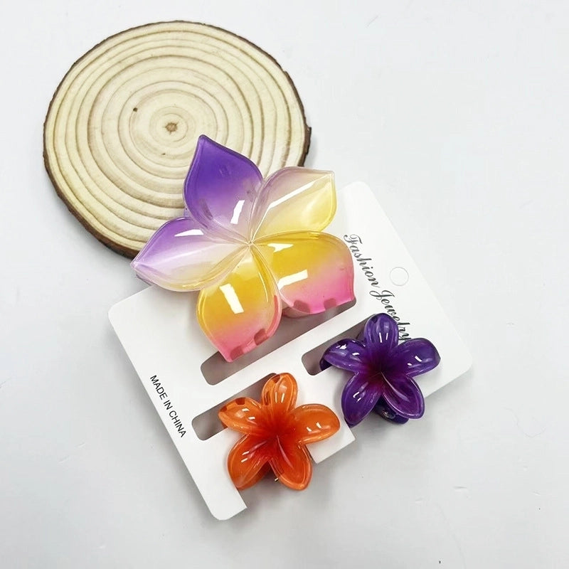 Vacation Modern Style Women’s Flower Resin Hair Claws