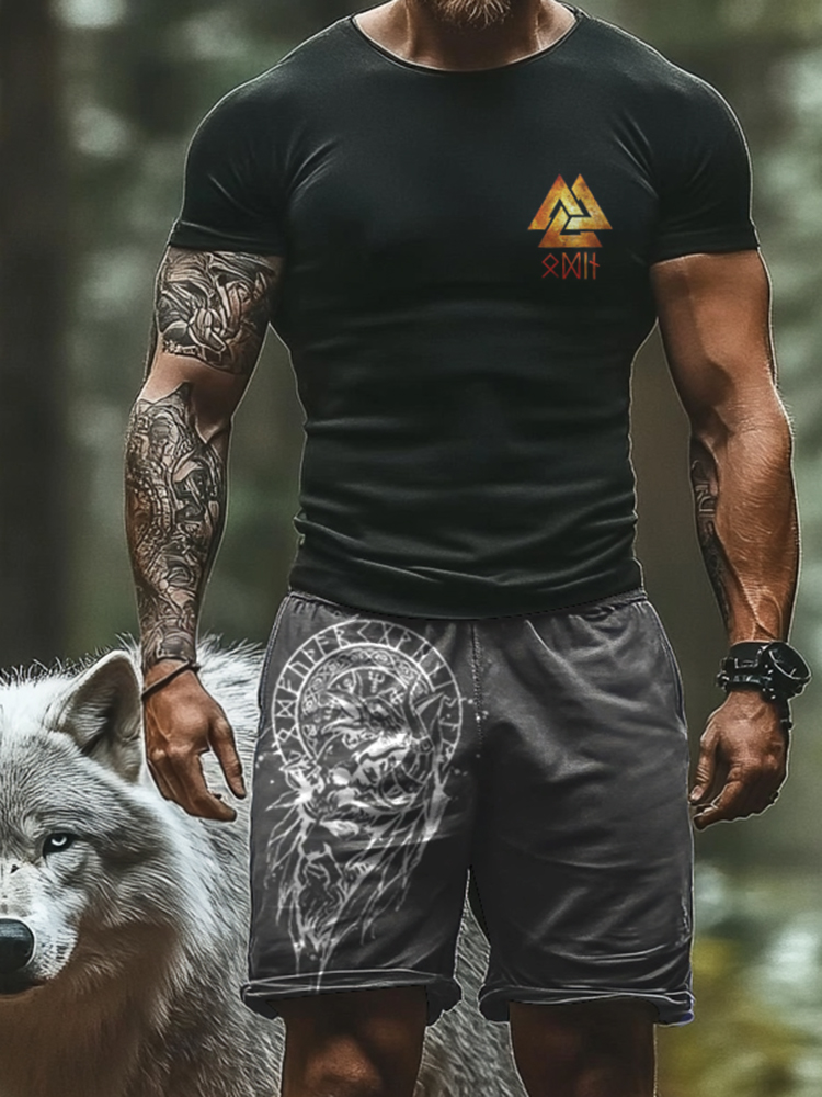 Men's Viking Heart of Hrungnir Rune Casual Top