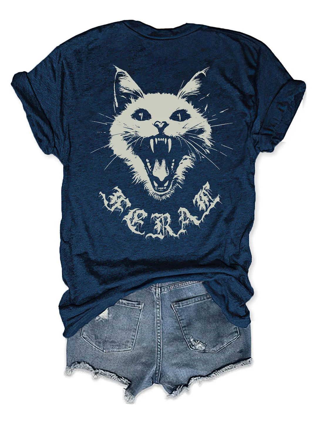 Feral Metalcore Trippy Cat T-shirt