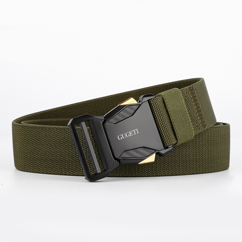  Adjustable Tactical Belt with Quick-Release Buckle - Perfect for Casual and Outdoor Use