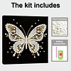 Butterfly DIY Pearl Diamond Painting Kit for Adult Home Decor 25x25cm With Frame