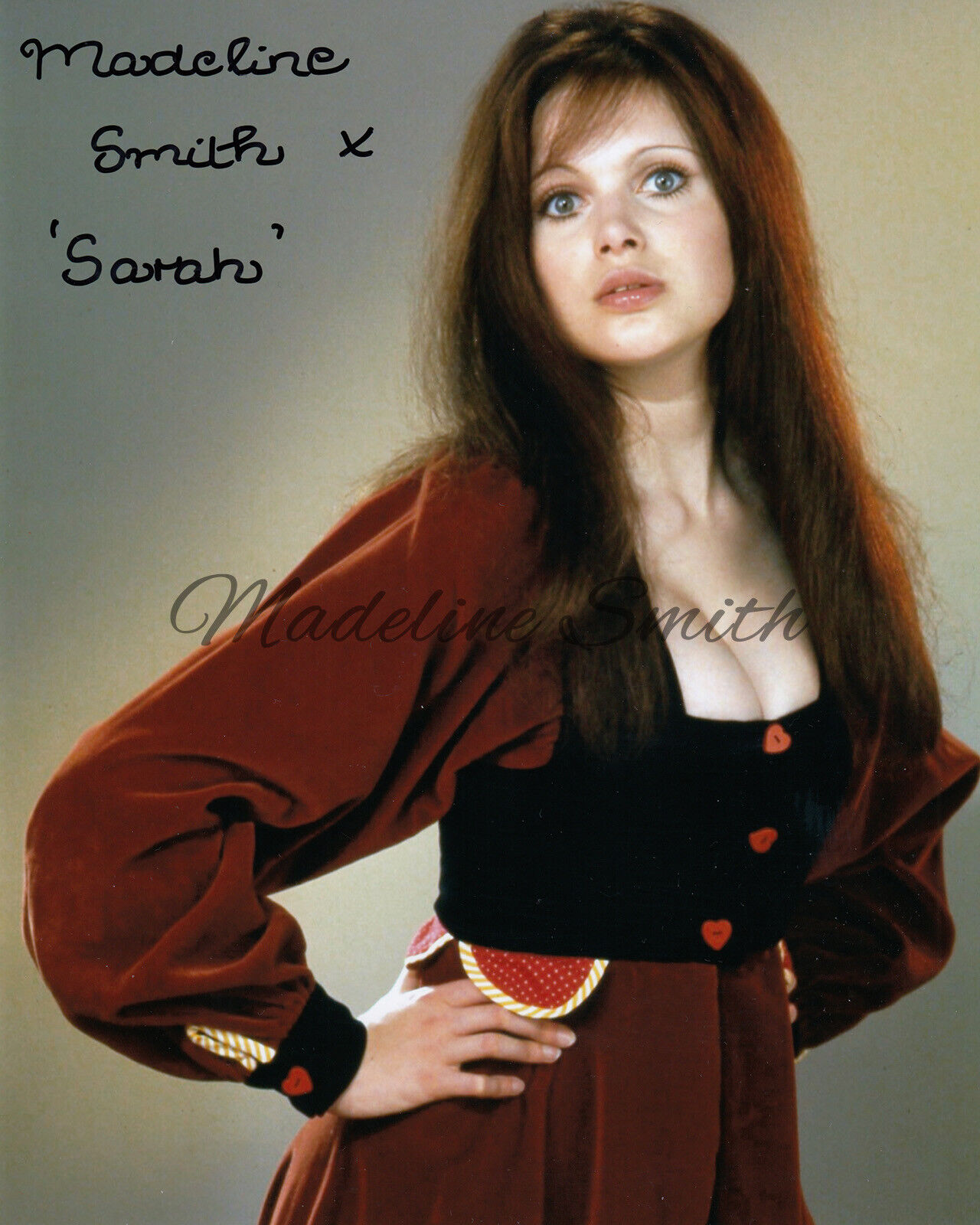 FRANKENSTEIN - Madeline Smith Officially Signed Photo Poster paintinggraph Hammer Films FRANK01