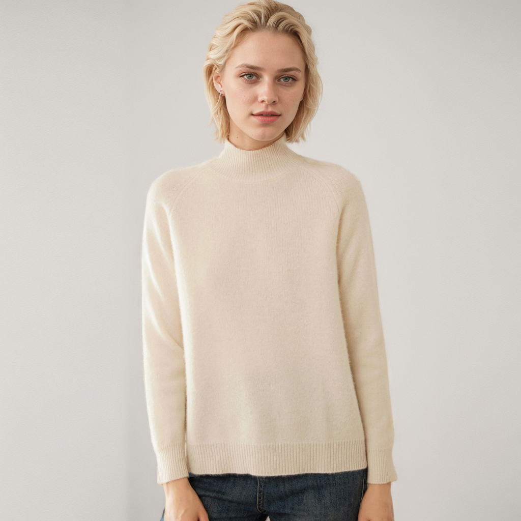 Simple Style Warm Women's Cashmere Sweater REAL SILK LIFE