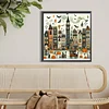 (40*40cm)Halloween Street - Full Round Drill Diamond Painting