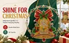 Christmas Diamond Painting Ornament Bell Wreath Hanging Decor 9.45x9.45in