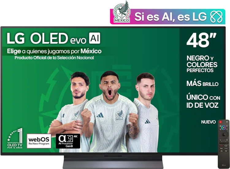 LG Pantalla 65 Pulgadas OLED EVO AI C5 4K Smart TV webOS 2025 OLE65C5PSA|Sistema Operativo webOS | Identificaci&oacute;n de Voz AI | 120Hz | Dolby Atmos & Dolby Vision Channels | G-Sync & FreeSync