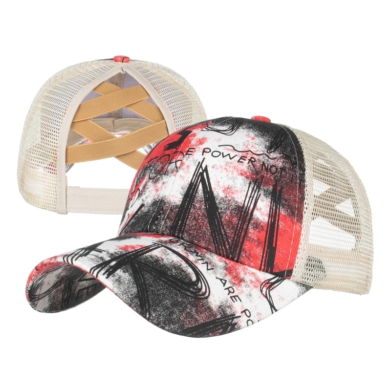 Women’s Fashion Color Block Flower Leopard Baseball Cap