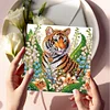 (US Local)6PCS Tiger DIY Diamond Art Greeting Cards Congratulations Cards & Gifts