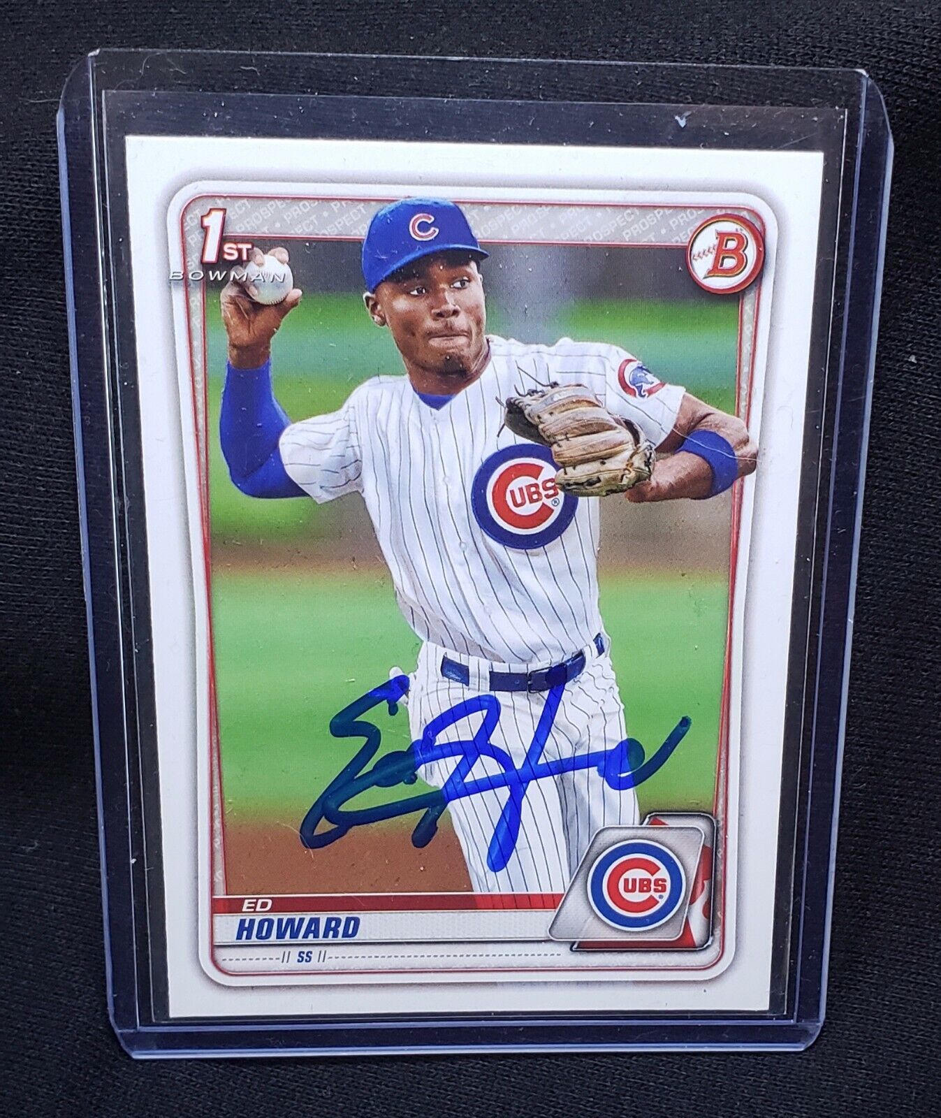 ED HOWARD 'CHICAGO CUBS' 1ST ROUND PICK SIGNED 2020 1ST BOWMAN BASEBALL CARD