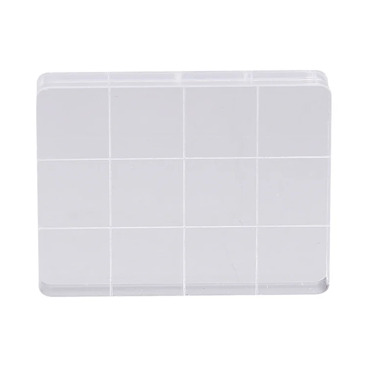 Scrapbook Series - Acrylic Stamp Block Clear Stamping Tool Set with Grid Line Craft (3x4cm)