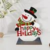 >SALE<2D Flat Wooden Xmas Snowman DIY Diamond Painting Desktop Decorations Home Decor