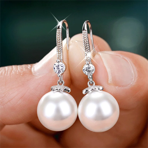 Graceful Pearl Drop Earrings