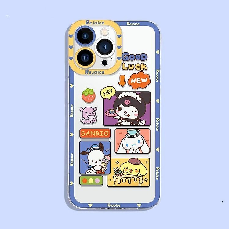 Kawaii Blue & Pink Kuromi Phone Case For Iphone weebmemes