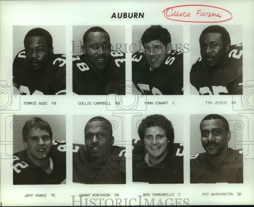 Press Photo Poster painting Auburn College Football Team - sas05723