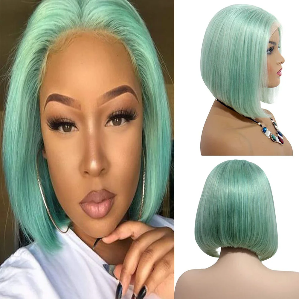 Jewtribute Hair®|Green Bob Lace Front Wig Hair