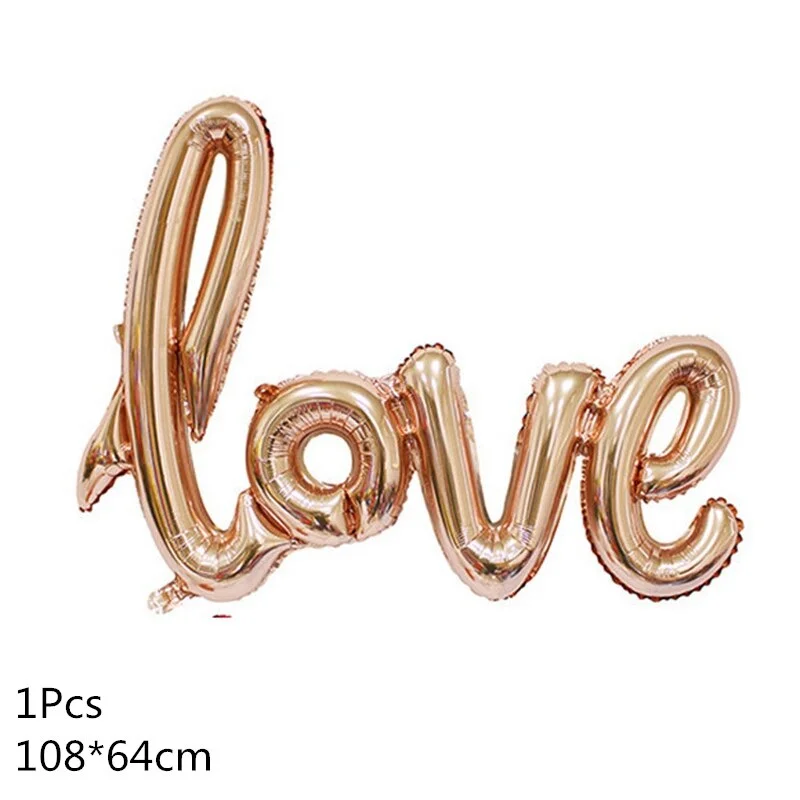 Wedding Balloons Foil Groom Bride Love Balloon for Wedding Decoration Bachelorette Party Valentine's Day Adult Party Supplies