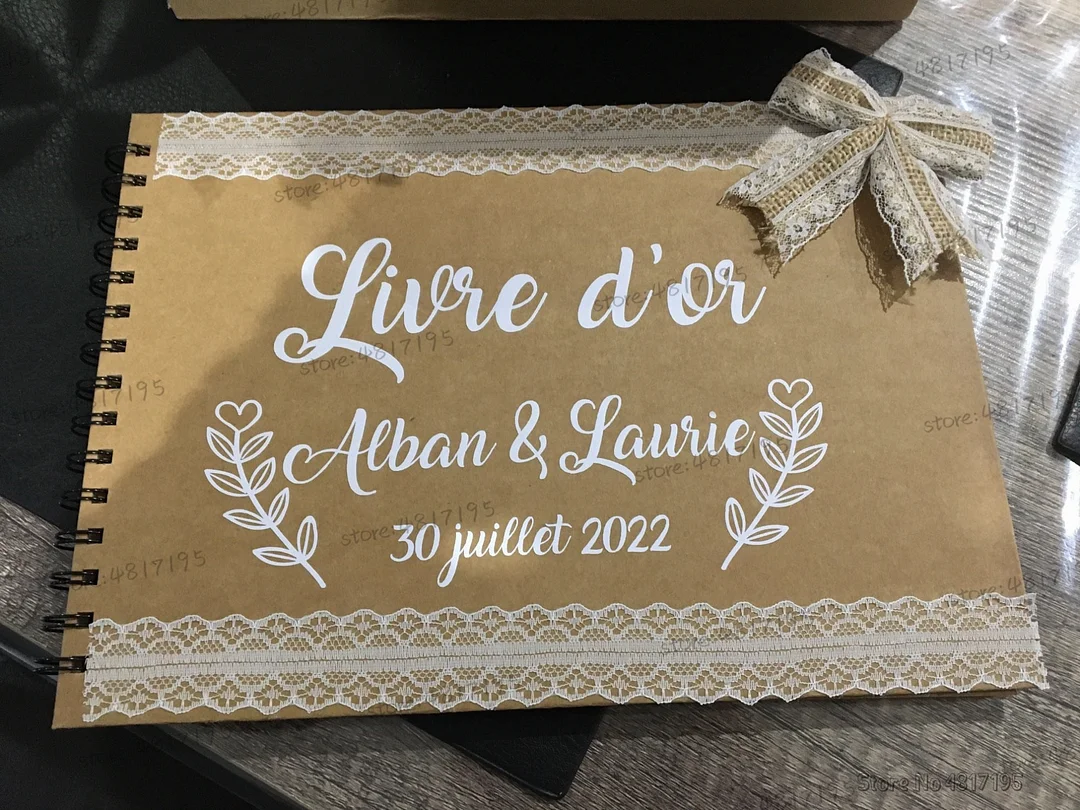 Livre d'or Wedding Stickers Guest Book Signature Vinyl Decals Personalized Gifts Cards Box Vinyl Sticker Decor