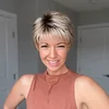 Short Ombre Blonde Pixie Cut Wigs
