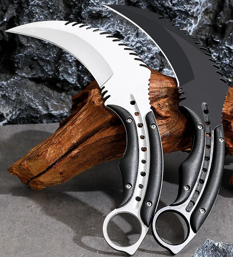 Outdoor Survival Portable Self-Defense Serrated Claw Knife