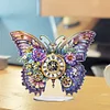 (US Local)2D DIY Butterfly Irregular Shaped Drilling Diamond Painting Clock Art Craft