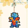 Diamond Painting Double Sided Dinosaur Letters Y Keychain Pendant